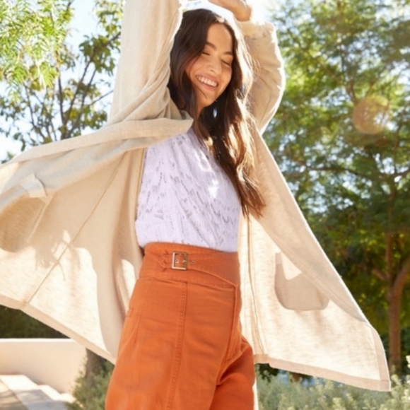 Antrophologie DONNI Relaxed Ribbed Coat Cardigan One size - Picture 13 of 13